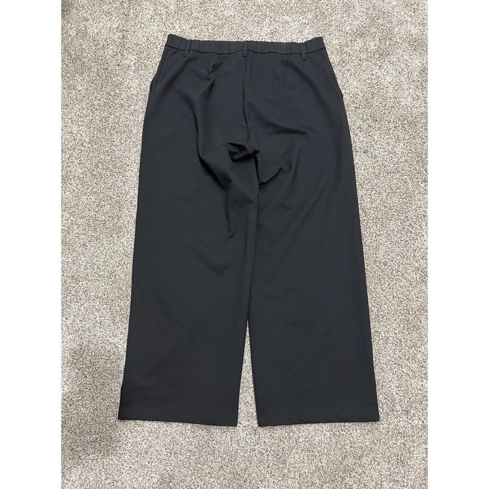 Eileen Fisher Black Tencel Blend Wide Leg Crop Pants Womens Size Large TJX - Picture 2 of 8